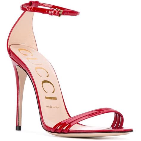 gucci stilettos red|Gucci logo heels.